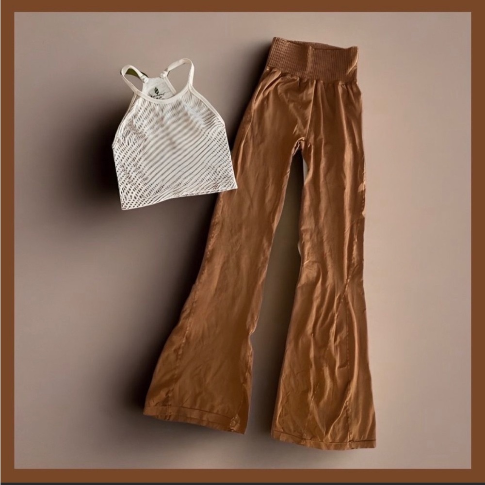 Free People Movement Good Karma Flare Leggings & Happiness Runs Crop Tank Set